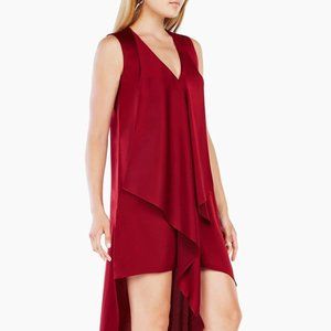 BCBG MAXAZARIA JESTER RED 'TARA' HIGH LOW DRESS